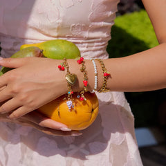Strawberry Picnic Charm Bracelet