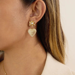 Sunlit Heart Earrings