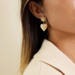 Sunlit Heart Earrings