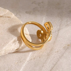 Triple Shape Clear Stone Ring