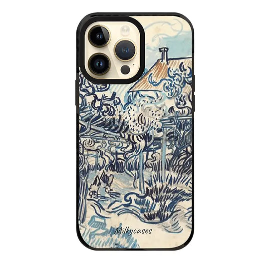 Van Gogh's Old Vineyard with Peasant Woman iPhone Case