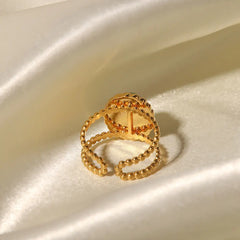 Verdant Oval Stone Ring