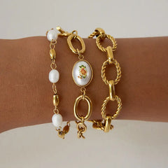 Vintage Bloom Link Bracelet