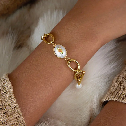 Vintage Bloom Link Bracelet