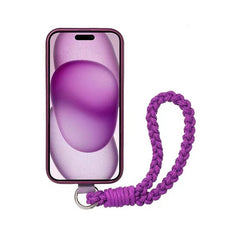 Violet Leather iPhone Case with Wrist Strap