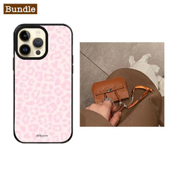 iconic Bundle / Mini Birkin AirPods Case & Pink Leopard iPhone Case