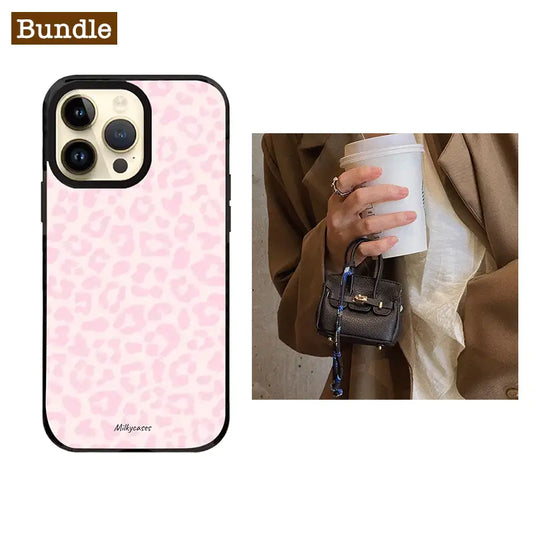 iconic Bundle / Mini Birkin AirPods Case & Pink Leopard iPhone Case
