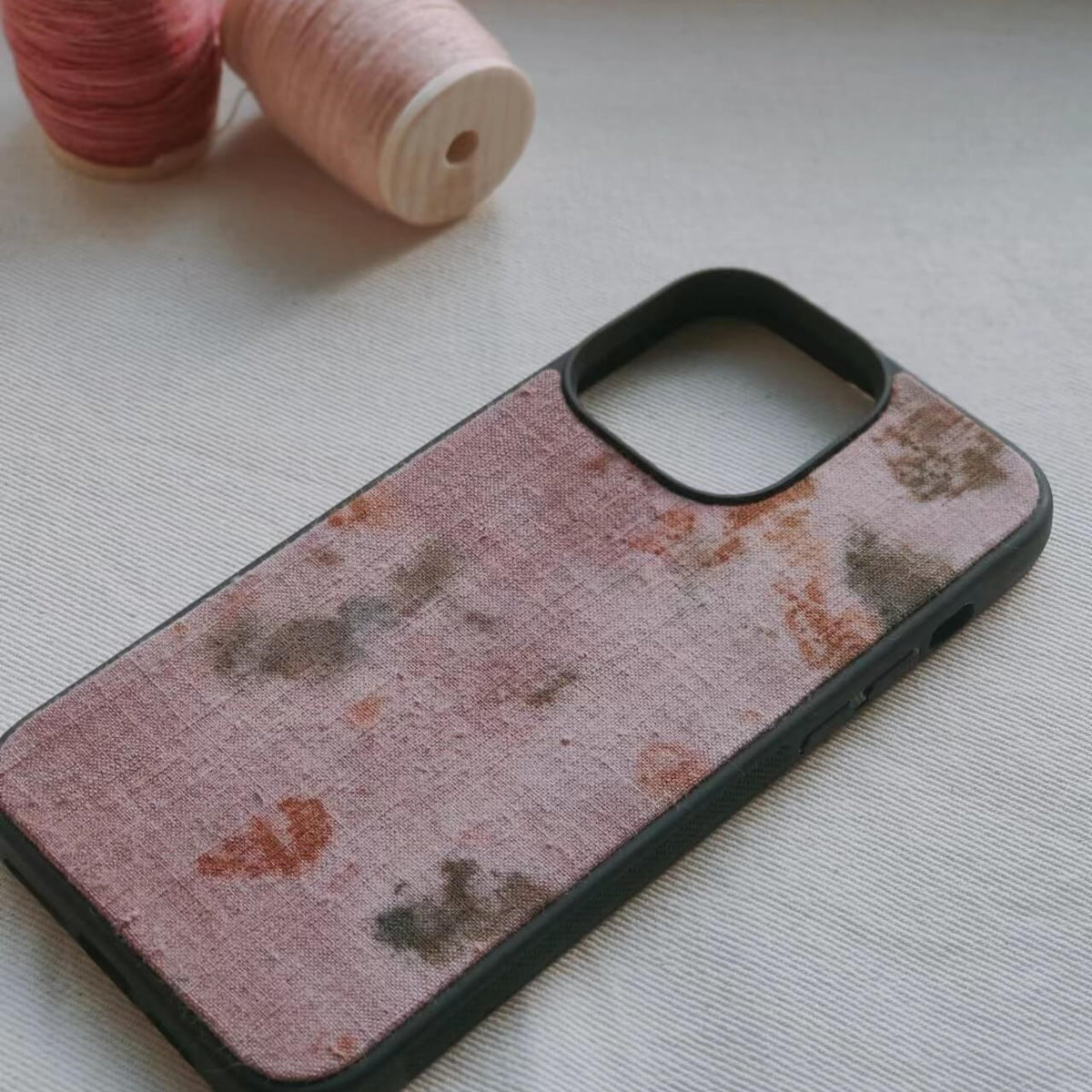 Mama Handmade iPhone Case - Pink Botanical Hand-Dyed Cloth 001