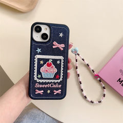 Sweet Cake Denim Stitch iPhone Case