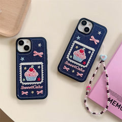 Sweet Cake Denim Stitch iPhone Case