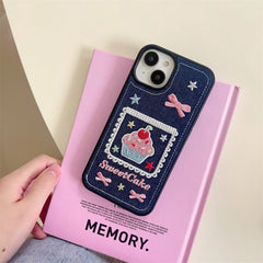 Sweet Cake Denim Stitch iPhone Case