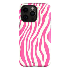 tough iphone case - Pink Zebra iPhone Case - milkycases iphone case - wildgrass land