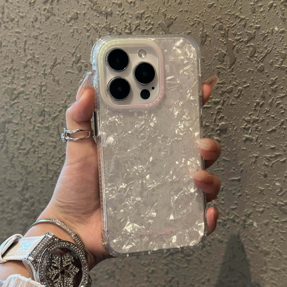 White Shell Pattern iPhone Case